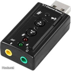 Deltaco USB äänikortti, 2x3.5mm, äänensäätö, vaimennus UUSI - pikkukuva 1
