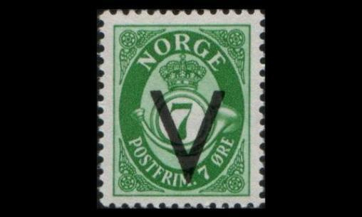 Norja 241y ** V-merkki 7 öre ei vesileimaa (1941)