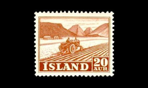 Islanti 264 ** Yrken och vyer 20 aur (1950)