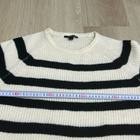 Esmara raidallinen neulepusero, S / Black & cream pullover - pikkukuva 3