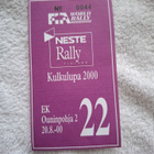 2000 Ouninpohja 22 RalliKulkulupa keräilyyn - pikkukuva 1