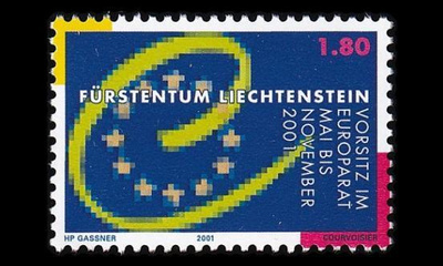 Liechtenstein 1256 ** Euroopan neuvoston puheenjohtajuus (20