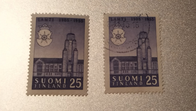 1955 Lahti 50v-merkit leimaamaton ja leimattu.