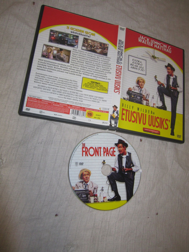 DVD) Etusivu uusiks - The Front Page (1974) Jack Lemmon FIN