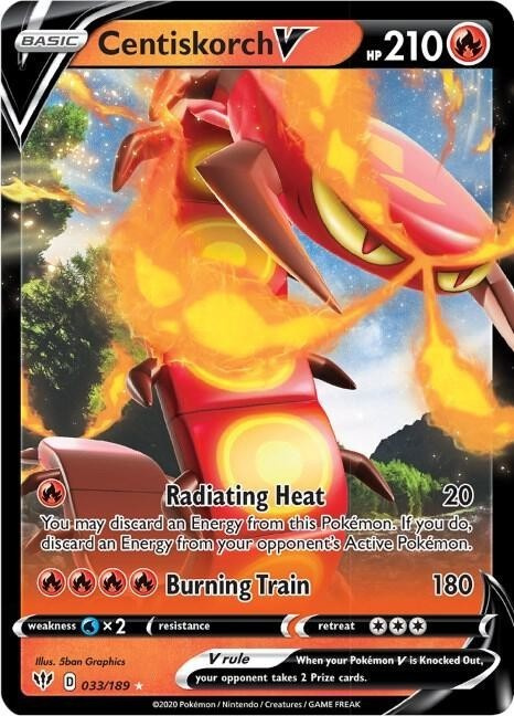 Centiskorch V 043/189 - Darkness Ablaze - NM/M