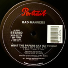 BAD MANNERS: What the papers say. 12" - pikkukuva 4