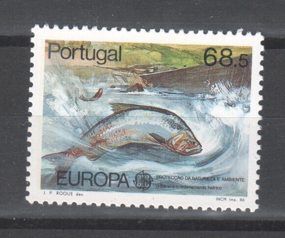 Portugali 1986 europa merkit postituoreena.