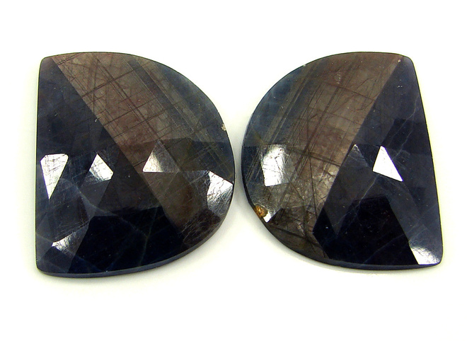 Safiiri kaksiväri pari 50/50 sininen-kuparihohto 51.46 ct