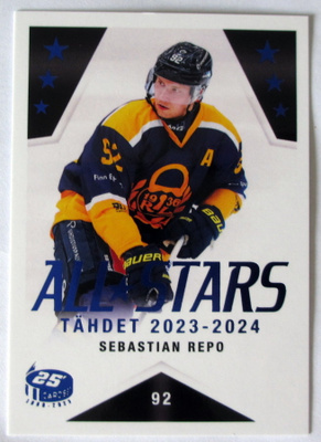 Sebastian Repo Lukko All Stars tähdet Cardset 2023-24