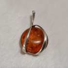 Upea Meripihka Hopea riipus 925, baltic amber - pikkukuva 2
