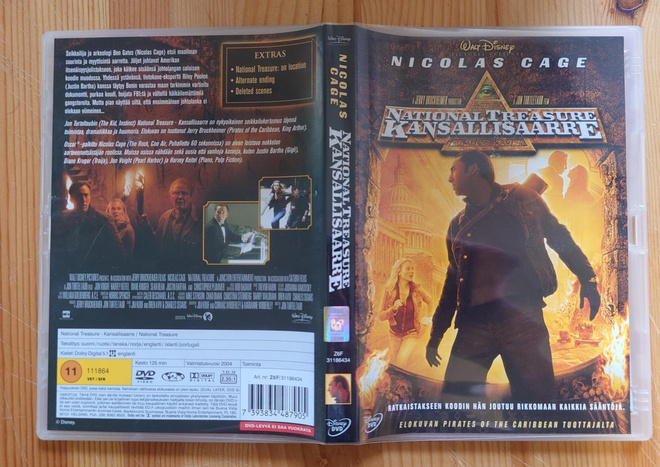 Kansallisaarre / National Treasure DVD suomitekstit