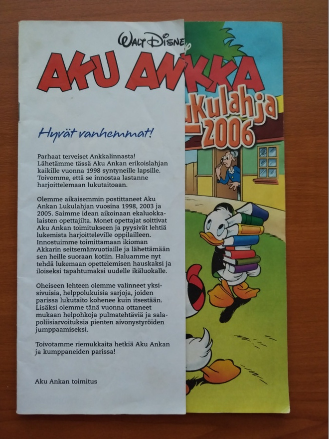 Aku Ankka erikoisnumero - Lukulahja 2006