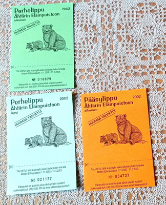 Marjaliisa Pitkäranta 3 kpl pääsylippuja Ähtärin Eläinpuisto