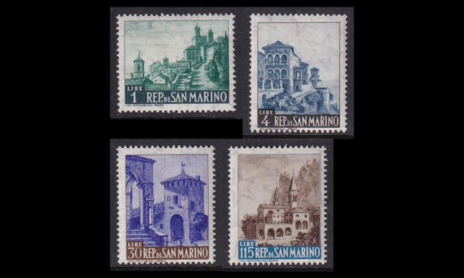San Marino 682-5 ** Maisemia (1961)