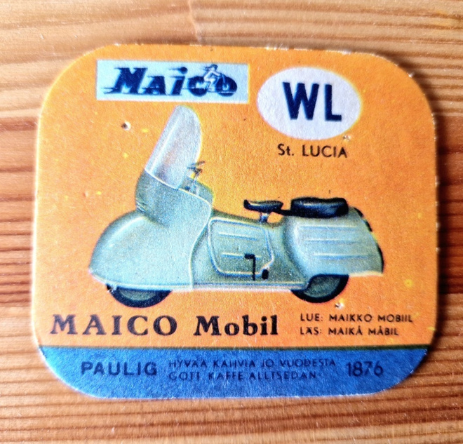 Paulig kahvi kortti Maico mobil