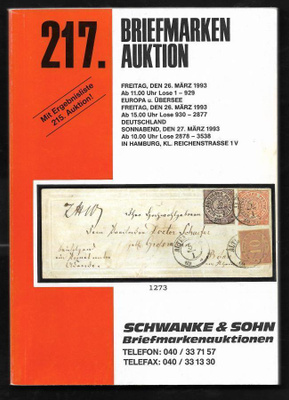 Huutokauppaluettelo - Schwanke & Sohn 26.3.1993
