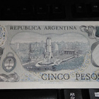 Argentiina 5 Pesos 1974-76 PP294 UNC - pikkukuva 2