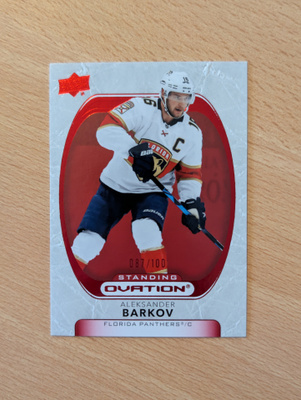 2021-22 Ovation Aleksander Barkov Red Standing Ovation /100