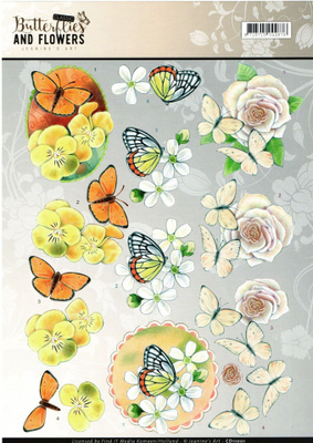 3D "°PERHOSIA & KUKKIA...Butterflies and Flowers°"