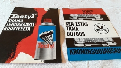 Tectyl ruoste suoja esite 60-luku Valvoline