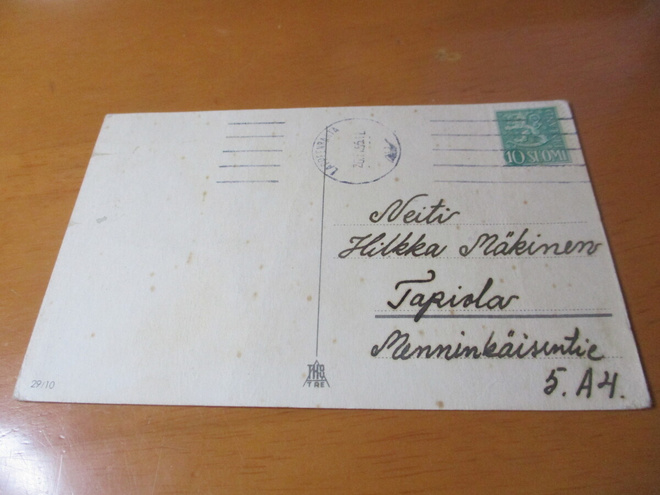 1955 Lappeenranta kortti Espooseen