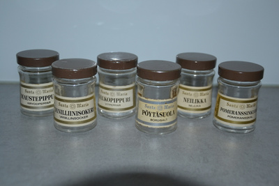 Vanhat maustepurkit 6 kpl Santa Maria