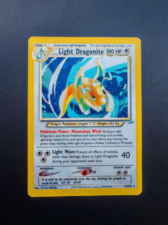 Pokemon Light Dragonite 14/105 holo