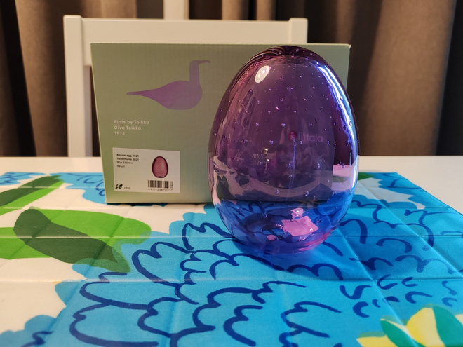 Iittala Oiva Toikka vuosimuna 2021 Kesuri, signeerattu