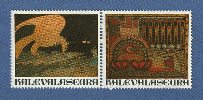 Kalevalaseuran kirjeensulkijamerkkejä 2 kpl