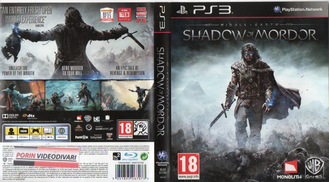 Middle Earth Shadow Of Mordor	(1 554)	k		PS3					epic tale,