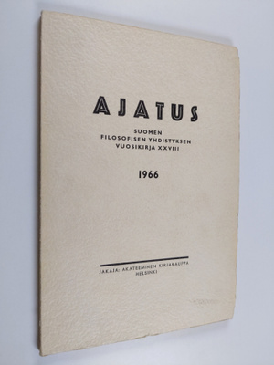 Jaakko (toim.) Blomberg : Ajatus XXVIII : Suomen filosofi...