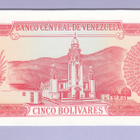Venezuela 5 Bolivares v.1989 UNC P-70 - pikkukuva 2