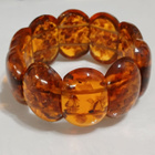 Leveä Meripihka rannekoru Baltic Amber, itämeren Meripihka - pikkukuva 1