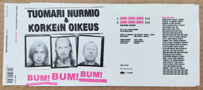 TUOMARI NURMIO JA KORKEIN OIKEUS: Bum! Bum! Bum! – CDS 2000