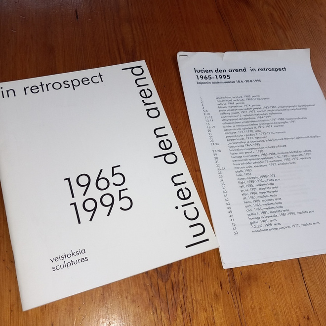 Lucien den Arend in retrospect 1965-1995 : veistoksia
