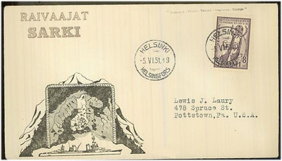 1946 TUL 8 mk painotuotekuori USAhan 1951