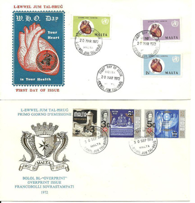 MALTA 2 x FDC EPK 1972
