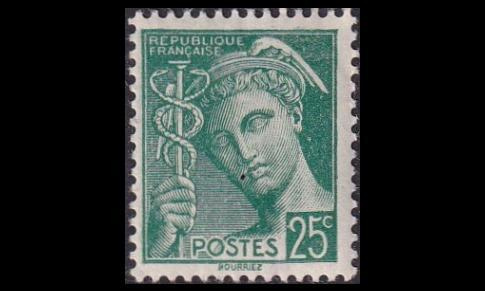 Ranska 380 ** Käyttösarja Merkur 25 C (1938)