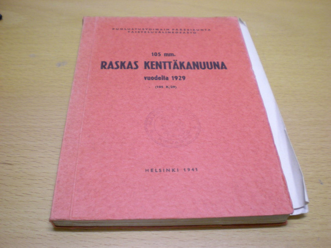 105 mm. Raskas kenttäkanuuna vuodelta 1929 (105 K/29)