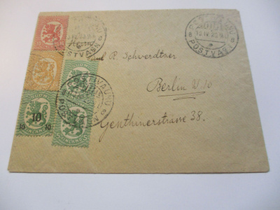 1920 Postivaunu 8 kuori Saksaan