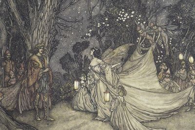 Arthur Rackham: Keijukaisten kuningas ja kuningatar