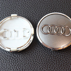 Audi vannekeskiöt – Kromi-Harmaa – 61mm (4kpl sa - pikkukuva 2