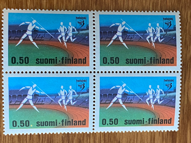 YLEISURHEILUN EM-KILPAILUT 1971 0,50MK NELIÖ**
