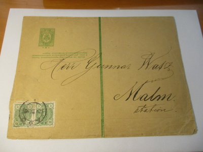 1892 Turku lehtikääre Malmin asemalle