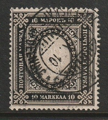 M01 Musta 10 mk LaPe 60 leimattu.