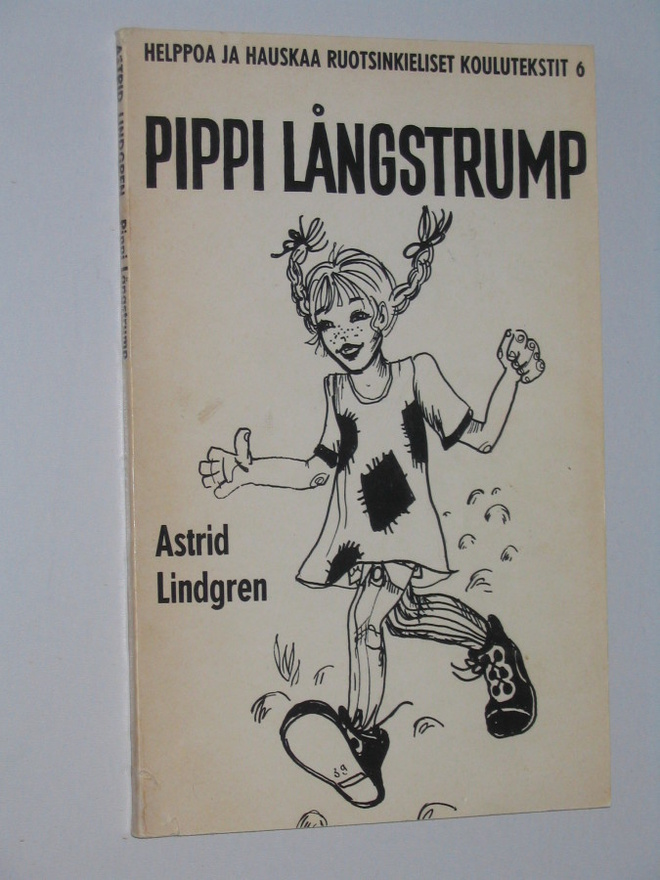 Astrid Lindgren: Pippi Långstrump (1971) ruotsin oppikirja