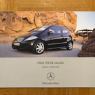 Hinnasto ja lisävarusteet Mercedes W169 A-sarja 2006 - esite - pikkukuva 1