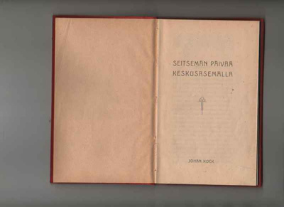 Kock, Johan: Seitsemän päivää keskusasemalla, Tekijä 1906