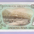 Argentiina 50 Pesos v.1985 UNC P-314 - pikkukuva 2
