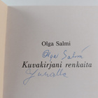 Olga Salmi : Kuvakirjani renkaita (signeerattu, tekijän o... - pikkukuva 2